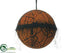 Silk Plants Direct Spider Web Linen Ball Ornament - Black Orange - Pack of 6