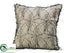 Silk Plants Direct Spider Web Linen Pillow - Black Beige - Pack of 6