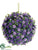 Flower, Leaf Decorative Ball - Purple Lavender - Pack of 20