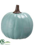 Silk Plants Direct Trick Or Treat Pumpkin - Teal - Pack of 4