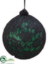 Silk Plants Direct Lace Ball Ornament - Green Black - Pack of 3