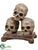 Silk Plants Direct Skull - Brown Antique - Pack of 2