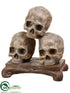 Silk Plants Direct Skull - Brown Antique - Pack of 2