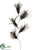 Silk Plants Direct Feather Spray - Brown - Pack of 12
