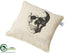 Silk Plants Direct Happy Halloween Skull Pillow - Black Beige - Pack of 6