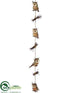 Silk Plants Direct Sisal Owl Garland - Brown - Pack of 6