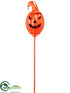 Silk Plants Direct Jack-O-Lantern Garden Stake - Orange - Pack of 2