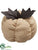 Silk Plants Direct Burlap Pumpkin - Beige Black - Pack of 6