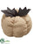 Silk Plants Direct Burlap Pumpkin - Beige Black - Pack of 6