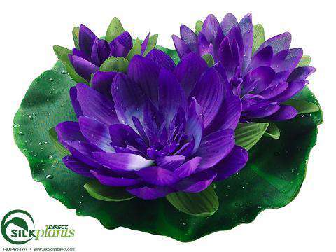 artificial water lily flower Floating Water Lily in Purple | Faux Lily Flowers | Artificial Lily Flowers