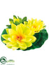 Silk Plants Direct Floating Water Lily - Yellow - Pack of 6