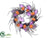 Pumpkin, Twig, Leaf Wreath - Purple Orange - Pack of 2