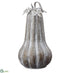 Silk Plants Direct Metal Gourd - Whitewashed - Pack of 1
