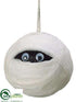 Silk Plants Direct Mummy Halloween Ornament - White Black - Pack of 12
