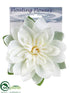 Silk Plants Direct Floating Lotus - White - Pack of 12