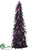 Feather Cone Topiary - Black Purple - Pack of 6