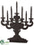 Glittered Candelabrum - Black Glittered - Pack of 6