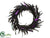 Silk Plants Direct Feather Wreath - Black Purple - Pack of 4
