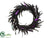 Silk Plants Direct Feather Wreath - Black Purple - Pack of 4