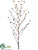 Glittered Pompon Branch Bundle - Black Orange - Pack of 6
