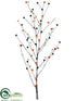Silk Plants Direct Glittered Pompon Branch Bundle - Black Orange - Pack of 6