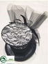 Silk Plants Direct Feather Hat - Black - Pack of 2
