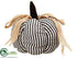 Silk Plants Direct Burlap Pumpkin - Black Beige - Pack of 6