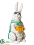 Silk Plants Direct Halloween Rabbit - Beige Orange - Pack of 1