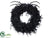Silk Plants Direct Feather Wreath - Black - Pack of 3