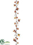 Silk Plants Direct Jingle Bell Pumpkin Garland - Orange - Pack of 6