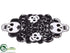 Silk Plants Direct Skull Placemat - Black White - Pack of 12