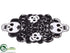 Silk Plants Direct Skull Placemat - Black White - Pack of 12