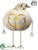 Jack-O-Lantern - White Antique - Pack of 6