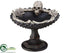 Silk Plants Direct Skull Footed Plate - Black - Pack of 1