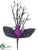 Silk Plants Direct Glittered Spider Pick - Purple Black - Pack of 12