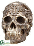 Silk Plants Direct Skull - Beige Gray - Pack of 2