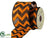 Chevron Ribbon - Black Orange - Pack of 6