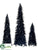 Feather Cone Topiary - Black - Pack of 2