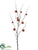 Silk Plants Direct Jack-O-Lantern Bell Spray - Orange Rust - Pack of 12