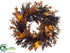 Silk Plants Direct Glittered Pumpkin, Spider Wreath - Orange Black - Pack of 2
