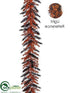 Silk Plants Direct Pine Garland - Orange Black - Pack of 6