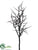 Silk Plants Direct Thorn Spray - Black Glittered - Pack of 4