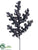 Silk Plants Direct Oak Leaf Pick - Black Glittered - Pack of 24