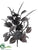 Silk Plants Direct Glitter Pumpkin, Berry, Twig Pick - Black - Pack of 12