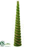Silk Plants Direct Moss Cone Topiary - Green - Pack of 4