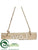 Hanging Sign - Brown Whitewashed - Pack of 12