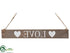 Silk Plants Direct Love Hanging Sign - White Brown - Pack of 24