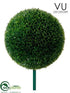 Silk Plants Direct Outdoor Tea Leaf Ball Topiary - Green - Pack of 4
