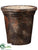 Paper Mache Pot - Black Brown - Pack of 1