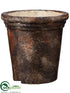 Silk Plants Direct Paper Mache Pot - Black Brown - Pack of 1